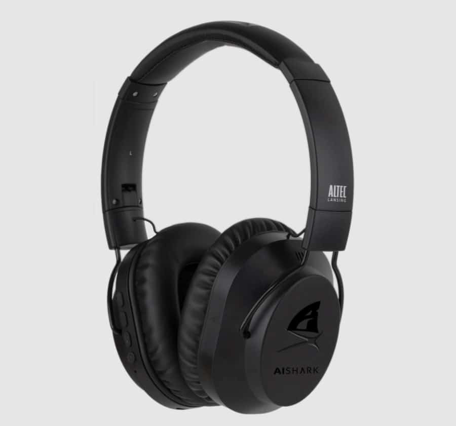 Fones de ouvido auriculares da Altec Lansing com tecnologia Ai Shark.
