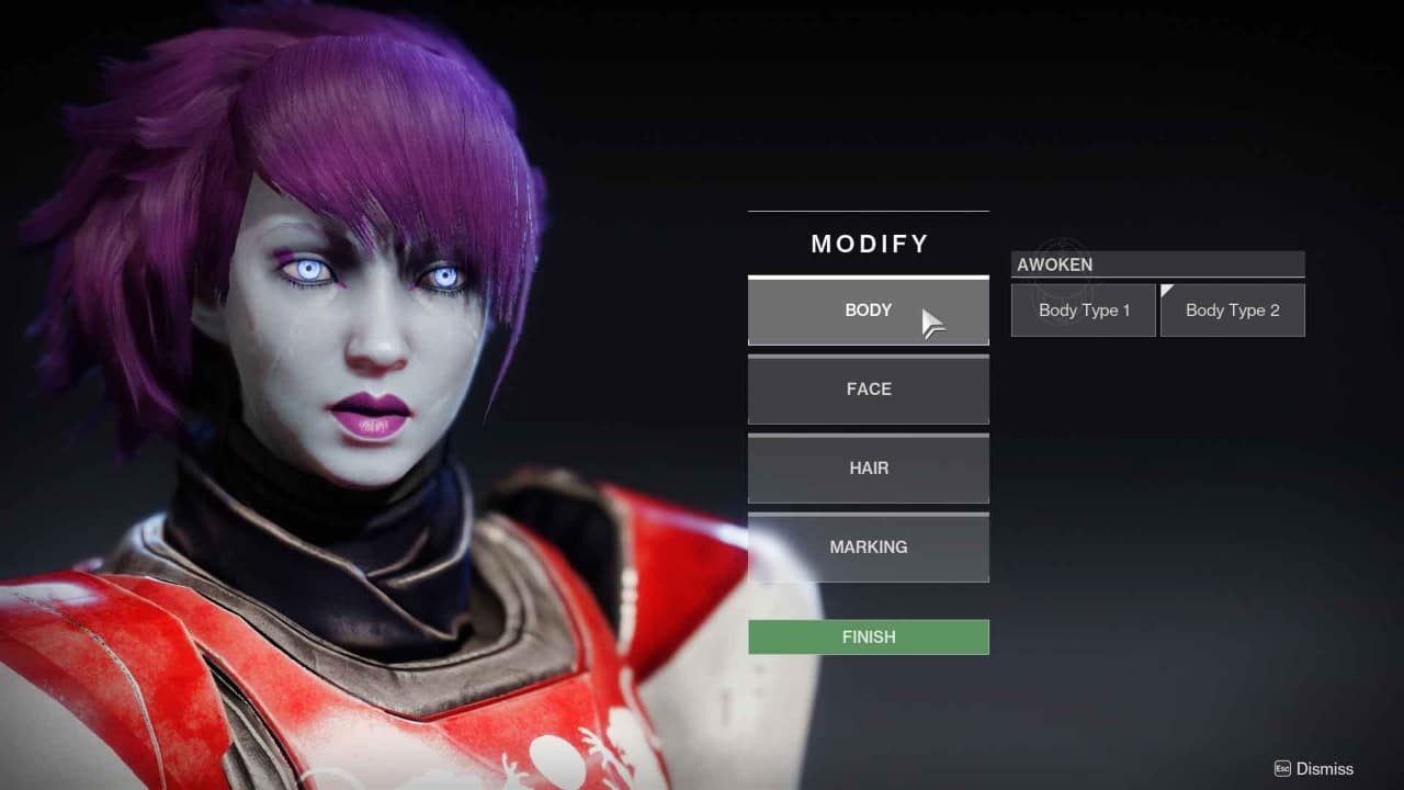 Destiny 2 receberá recurso muito solicitado pelos jogadores 1 personagem de fantasia com a cara azul, cabelo roxo curto e um traje de cores vermelha e branca