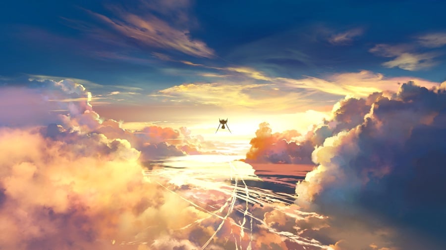 Imagem mostra Grandcypher velejando pelos lindos céus de Zegagrande.