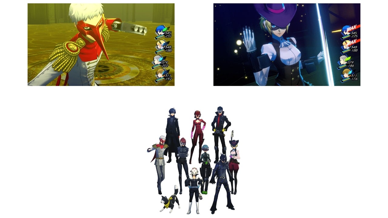 DLCs Day One de Persona 3 Reload terão referências a games da série 1 icones de persona 3 reload com varias pessoas trajadas e cenas de combate