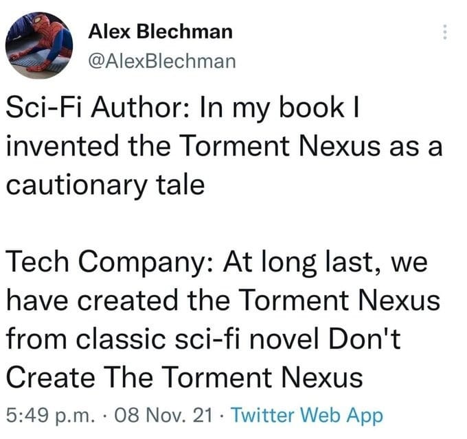 Autor de Jogador Nº 1 anuncia um metaverso igual ao do livro 2 Captura de tela de um tweet famoso criticando a falta de entendimento de obras de ficção científica.
