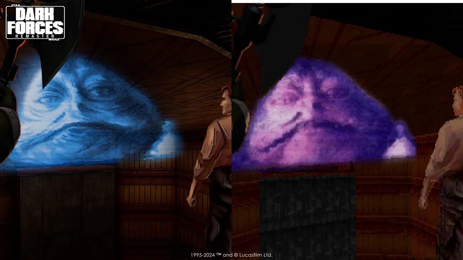 Remaster de Star Wars Dark Forces - conversa com um holograma