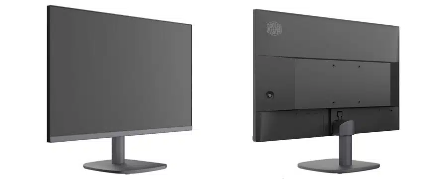 Novo monitor da Cooler Master, mostrado de frente e de costas.