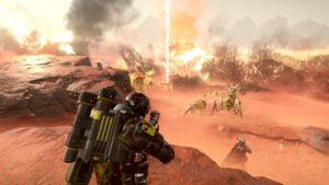 Helldivers 2 se aproxima de 200 mil jogadores simultâneos na Steam