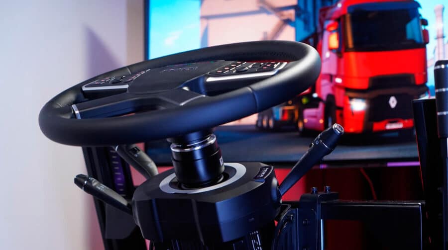 Moza Racing lança volante que simula direção de caminhão