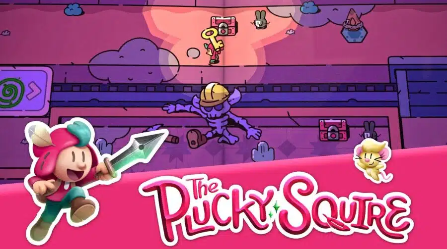 Gameplay de The Plucky Squire mostra Jot e seus amigos em um livro mágico