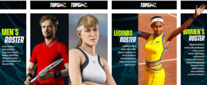 TopSpin 2K25 tem elenco revelado com craques atuais e lendas
