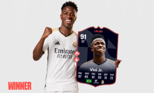 Vini Jr é jogador de março na LaLiga e vira DME no EA Sports FC 24