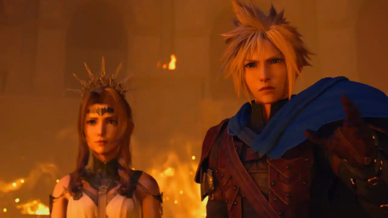 Loveless em Final Fantasy VII Rebirth - Cloud e Aerith fantasiados