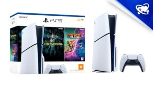 PS5 Slim com leitor e dois jogos fica no precinho no Mercado Livre!