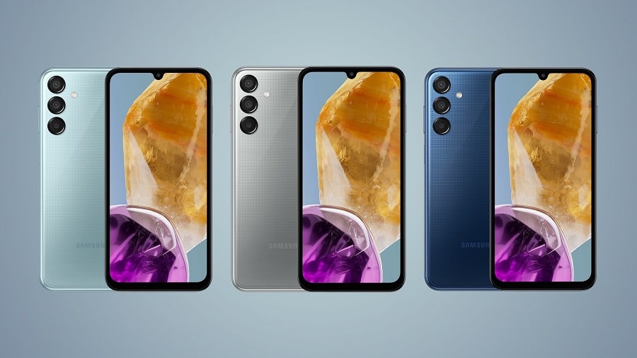 Opções de cores do Galaxy M15 5G.