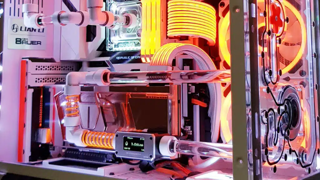 sistema de tubos de pc gamer inspirado em bb8, de star wars