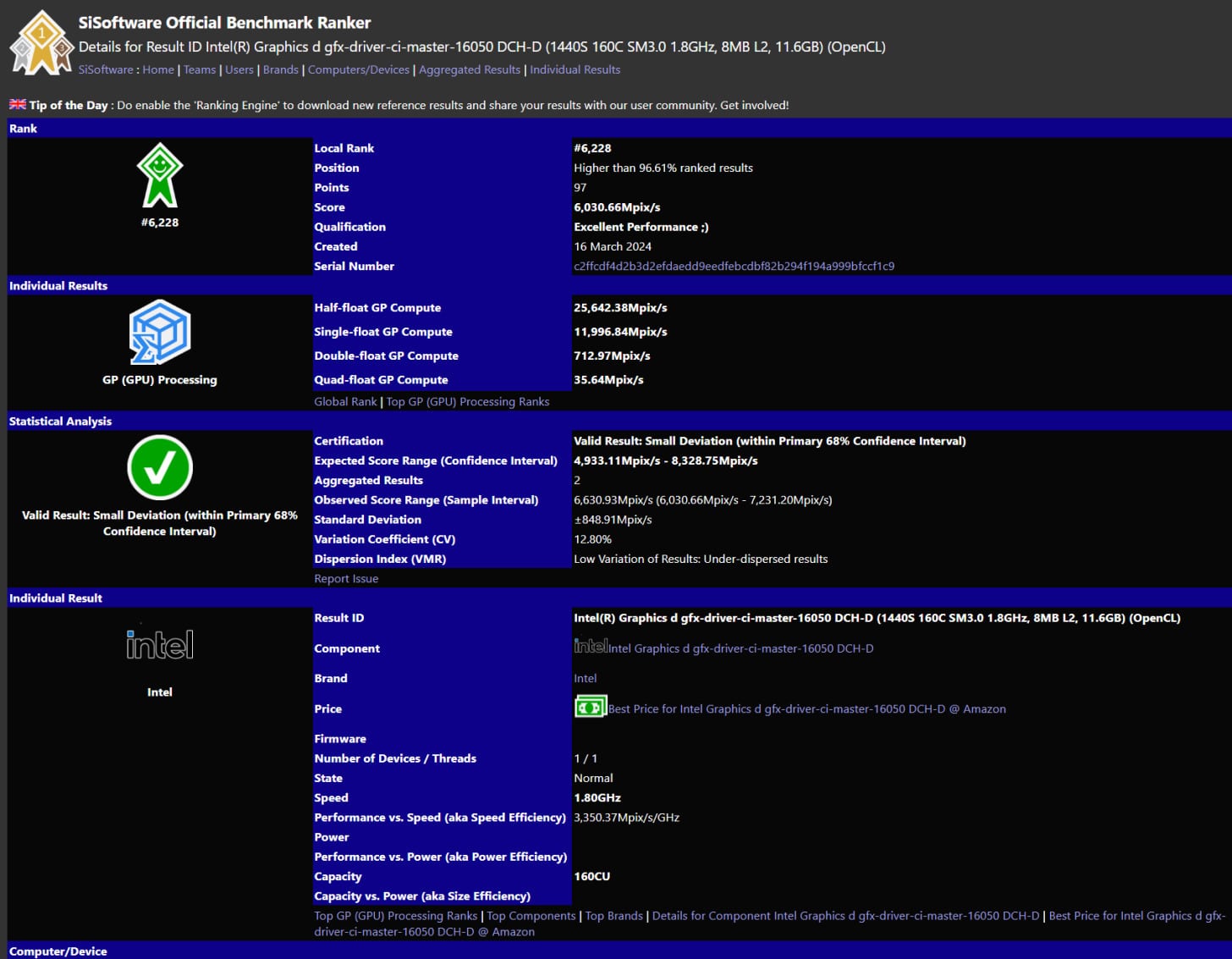 detalhes de testes de benchmark das GPUs Intel Arc Battlemage