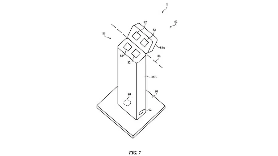 Uma das imagens do controle para o Vision Pro na patente da Apple.