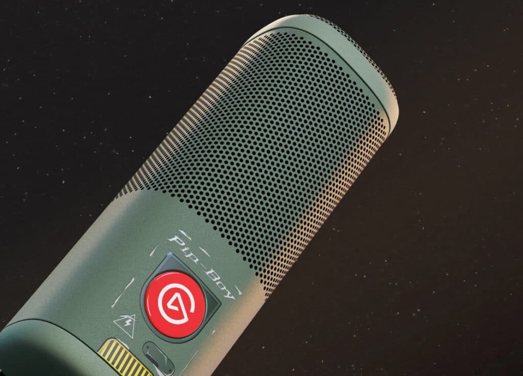 microfone da elgato inspirado em fallout