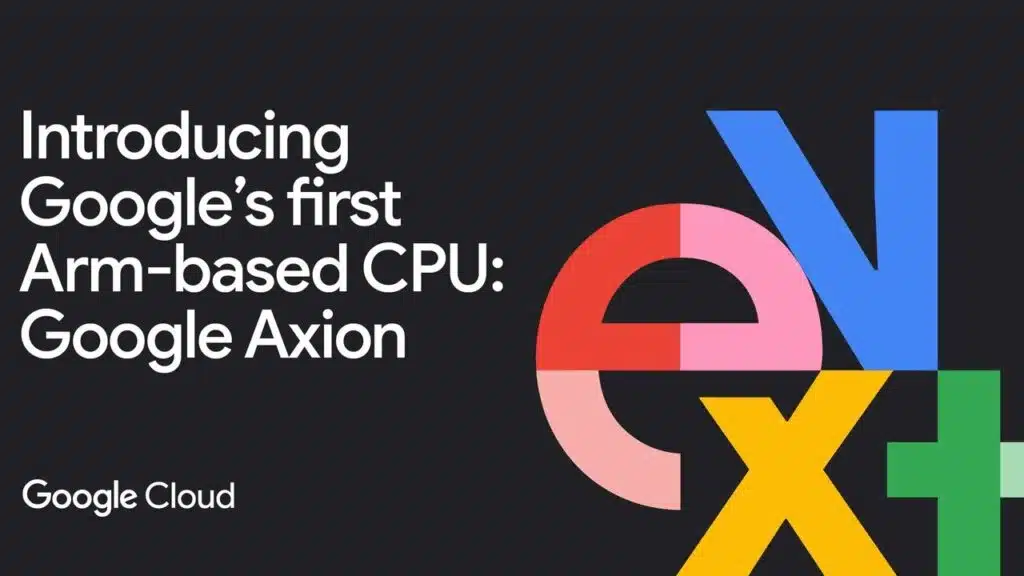 logo do processador Axion com arquitetura Arm pelo google cloud