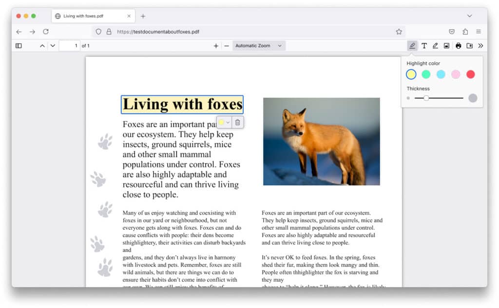 leitor de pdf no firefox 125 agora permite destacar textos