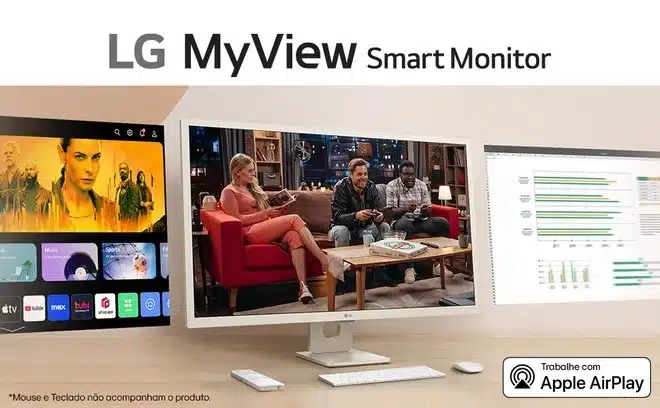 Imagem destaca compatibilidade com Apple AirPlay do MyView.
