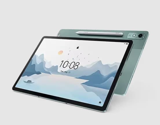 Lenovo Tab P12 ganha versão com display fosco na Europa 1 Nova versão do Tab P12 aparecendo de frente e de costas, com stylus.