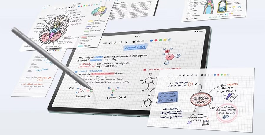 Lenovo Tab P12 ganha versão com display fosco na Europa 2 Imagem destaca sensação de papel no novo tablet da Lenovo.
