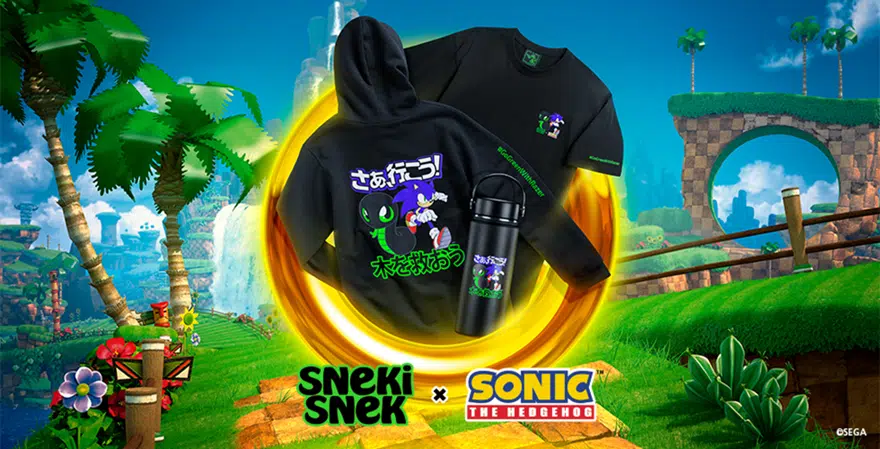 Sneki Snek e Sonic lançam collab em prol do planeta