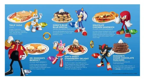 Panqueca do Sonic! Restaurante faz menu especial do personagem