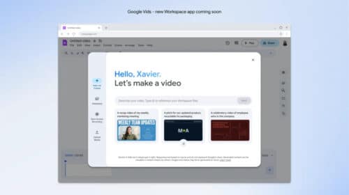 Google Vids é ferramenta de criação de vídeos com IA no Workspace