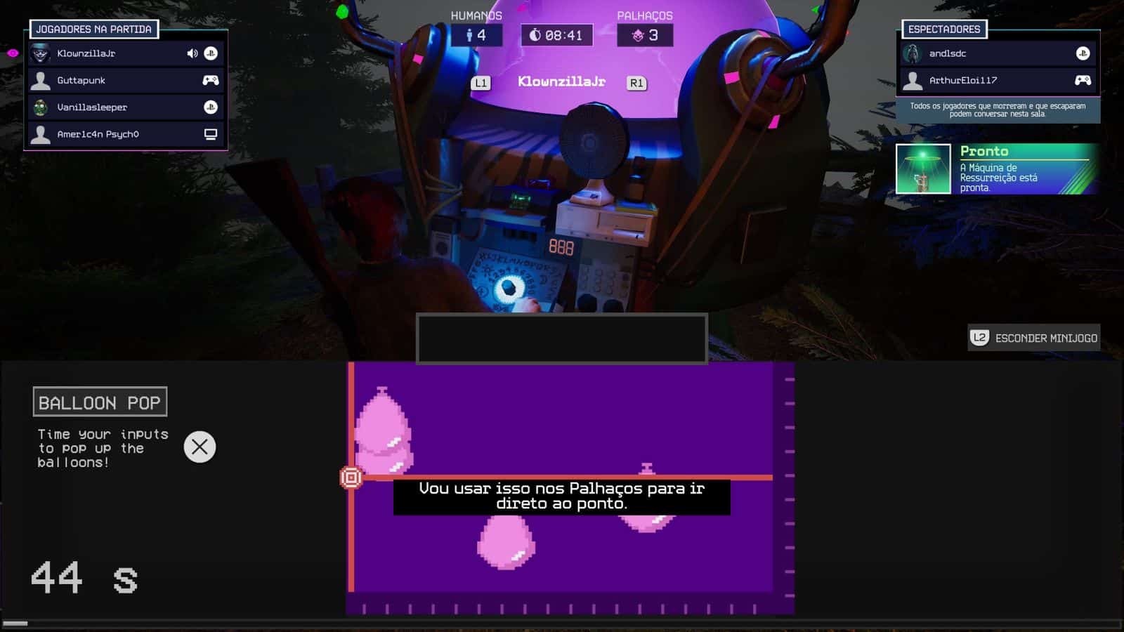 Captura André jogando de humano