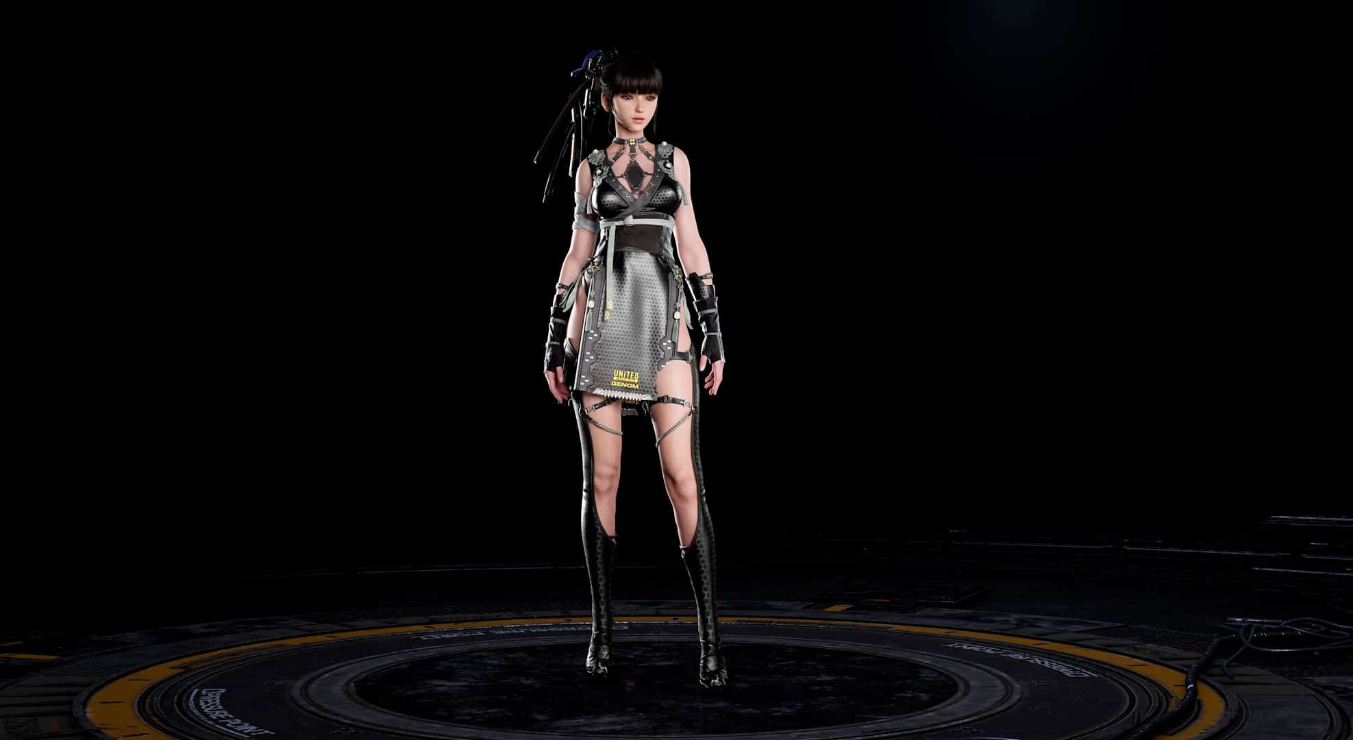 Stellar Blade traje preto de Kunoichi em Eve