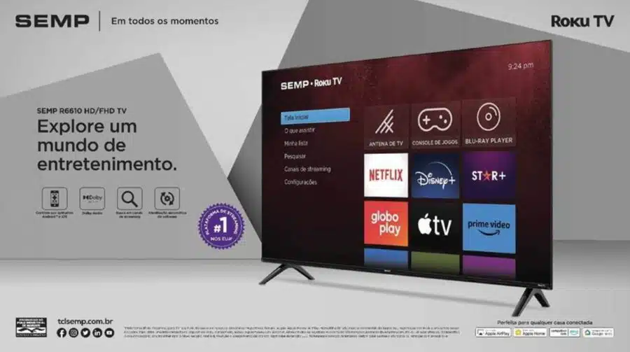 SEMP anuncia TVs R6610 HD e FHD com 32