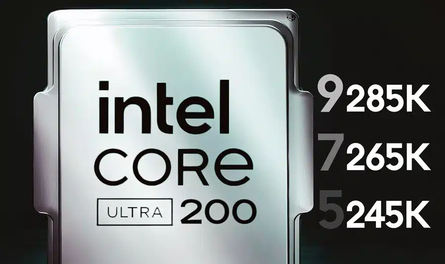 Imagem mostra nomes da série Intel Core Ultra 200.