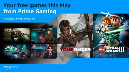Prime Gaming de maio terá Tomb Raider e outros 8 games grátis; veja lista