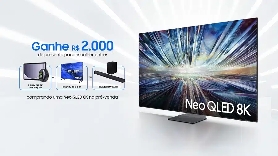 Imagem destaca promoção da Neo QLED 8K.
