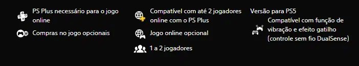 Dragon Ball Sparking Zero na PS Store apontando modo de tela dividida