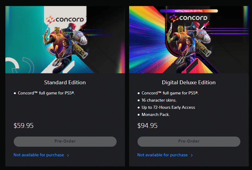 Concord na PS Store da Austrália