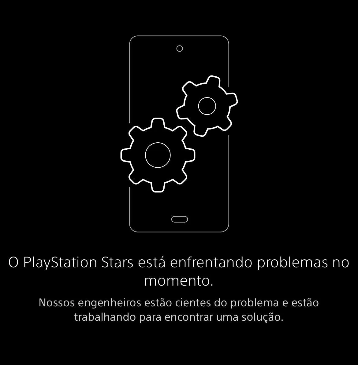 Erro no PlayStation Stars