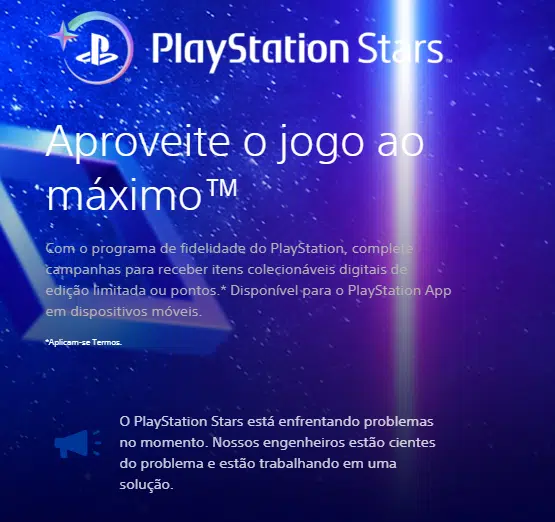 PlayStation Stars in a web browser