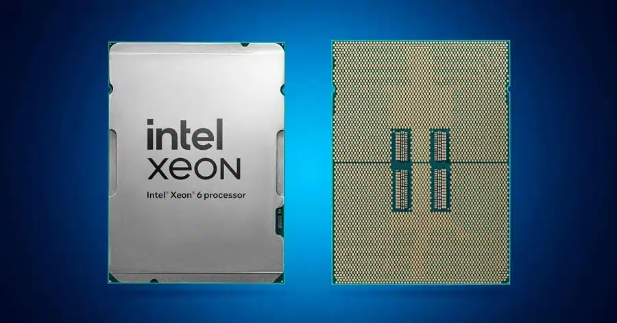 Imagem de divulgação para os processadores Intel Xeon 6.