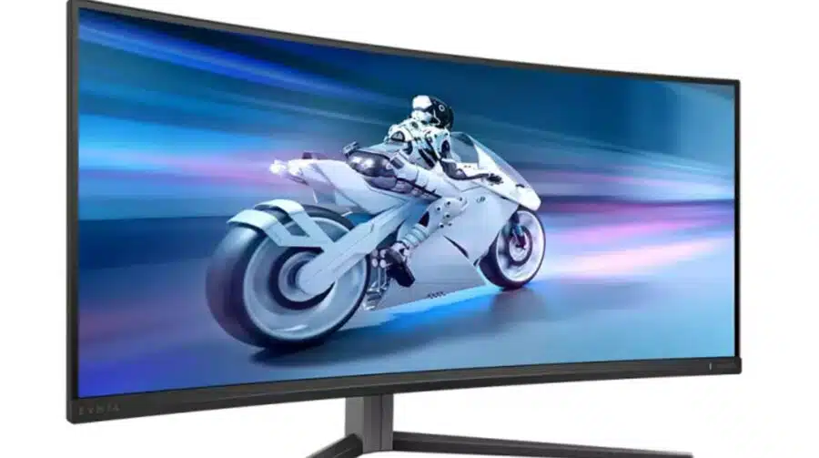 Philips lança monitor gamer curvo com tela 2K QD-OLED e 34