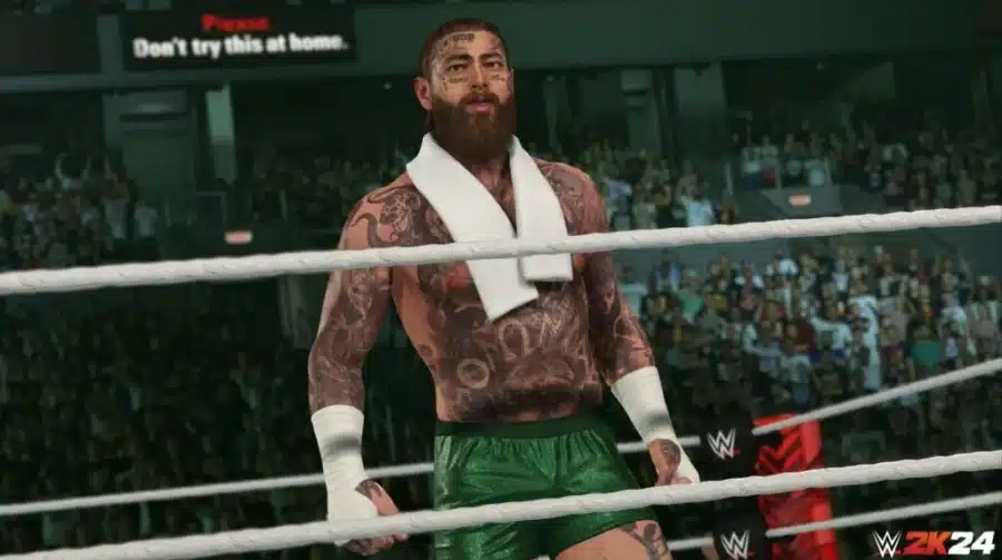 WWE 2K24 divulga primeira imagem de Post Malone no jogo