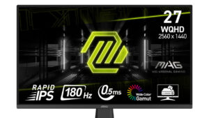 MSI anuncia monitor gamer MAG 275QF com 27″, 180 Hz e especificações modestas