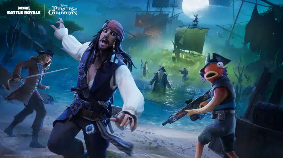 Capitão Jack Sparrow e Piratas do Caribe chegam a Fortnite