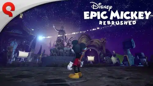 Gameplay de Disney Epic Mickey: Rebrushed mostra herói colorindo Wasteland