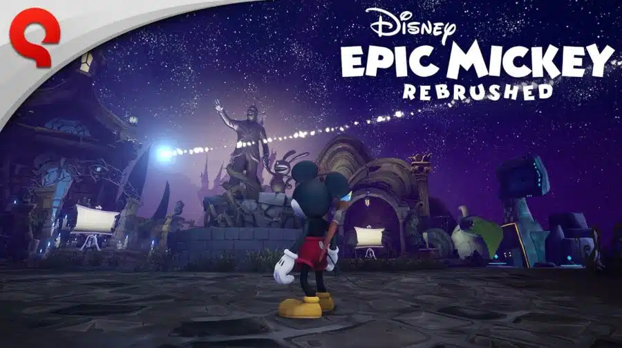 Gameplay de Disney Epic Mickey: Rebrushed mostra herói colorindo Wasteland
