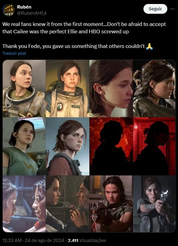 Cailee como Ellie The Last of Us 2 Alien Romulus