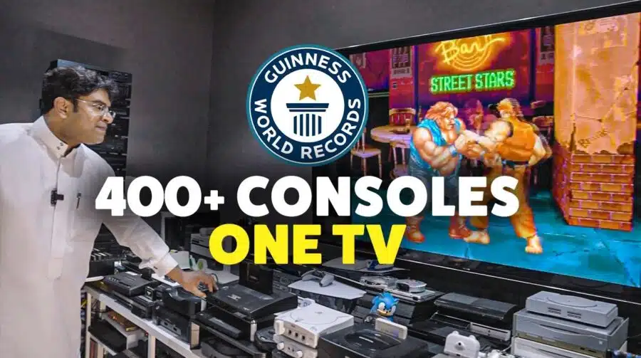 Colecionador conecta 444 consoles em uma única TV e vai pro Guinness