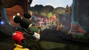 A Terra Desolada precisa de um herói em Disney Epic Mickey: Rebrushed; já disponível no PlayStation