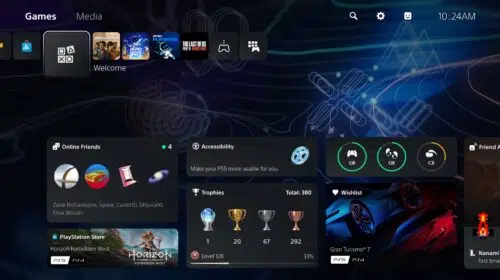 Sony apresenta novo menu do PS5: fundo editável e mais