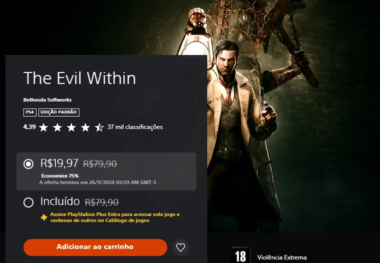 The Evil Within no PS Plus