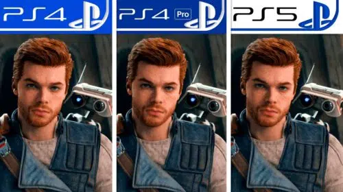 Compare Star Wars JEDI Survivor no PS4, PS4 Pro e PS5